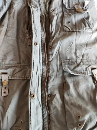 Chaqueta verde militar hombre