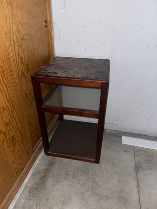 Mueble madera y cristal (como nuevo, solo sucio)