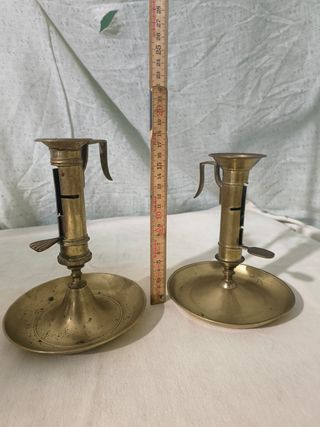 Candelabros de latón antiguos