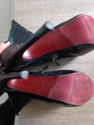 Stivali neri coccodrillo tacco alto tg 36