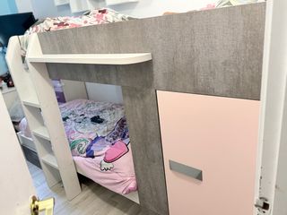 Cama tren infantil con litera