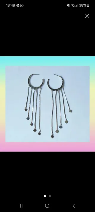 Pendientes largos lluvia de estrellas