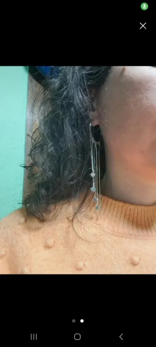 Pendientes largos lluvia de estrellas