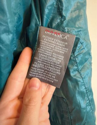 Chaqueta de pluma de oca Duvetica verde / turquesa