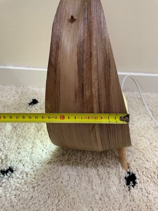 Lámpara étnica natural madera y papel