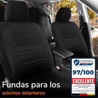 NUEVO! (27€) Fundas Asientos Delantero Coche Negro