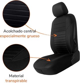 NUEVO! (27€) Fundas Asientos Delantero Coche Negro