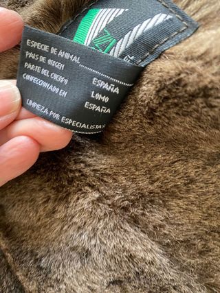 Chaqueta de piel vuelta con borrego