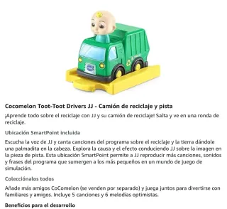 Camión de basura Vtech Cocomelon Baby Flitzer