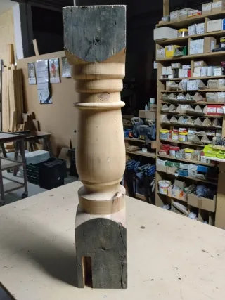 4 Patas de madera torneadas