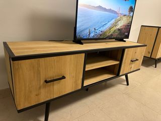 Mueble TV madera y metal