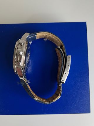 Reloj Tissot Cronógrafo Azul y Plateado