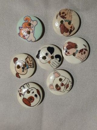 Bottoni decorativi con cagnolini