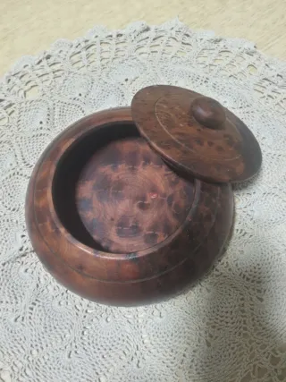 Set Decoración Madera: Jirafa y Recipientes