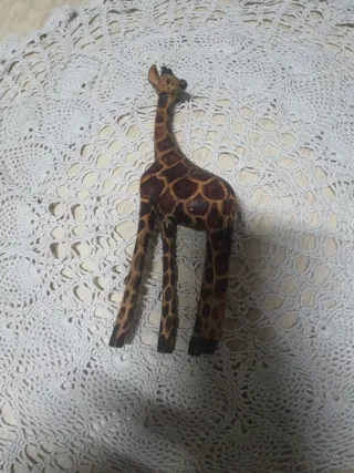 Set Decoración Madera: Jirafa y Recipientes