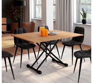 Mesa centro elevable extensible madera metal nueva