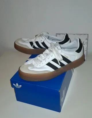 Adidas Samba W Zapatillas Blancas y Negras