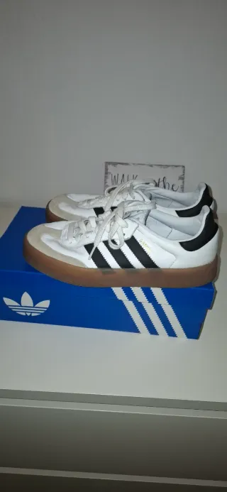 Adidas Samba W Zapatillas Blancas y Negras