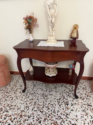 Mueble de salón de madera caoba maciza