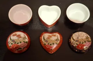 3 cajitas porcelana japonesa Satsuma