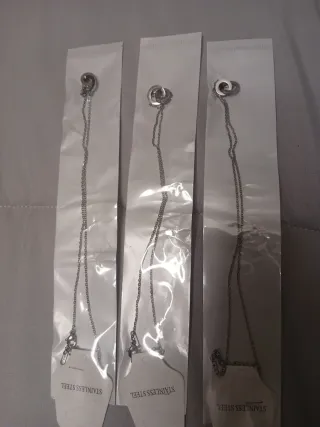 Collar de anillos entrelazados plata