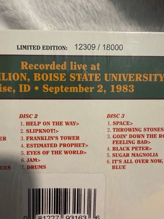 Grateful Dead Dave's Picks Vol. 27 3CD Limited