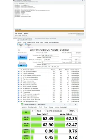 Lote 7 Discos Duros 2.5" (Mix 1.5TB) Salud 100%