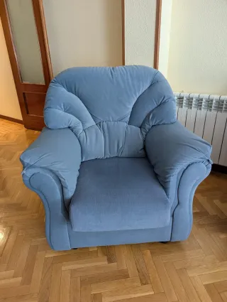 Conjunto de sofá y 2 sillones de tela