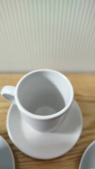 Set 3 tazzine caffè con piattini