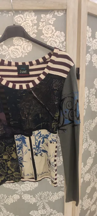 Camiseta estampada manga larga T/ 42