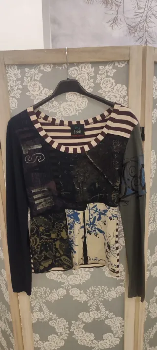 Camiseta estampada manga larga T/ 42