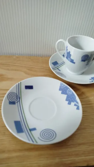 Set 3 tazzine caffè con piattini