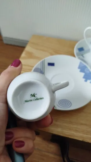 Set 3 tazzine caffè con piattini