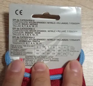 Guantes de trabajo Nylon Spandex Nitrilo