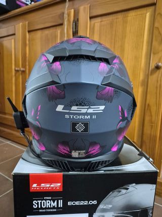Casco integral LS2 Storm II FF800 Negro y Rosa