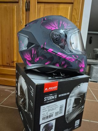 Casco integral LS2 Storm II FF800 Negro y Rosa
