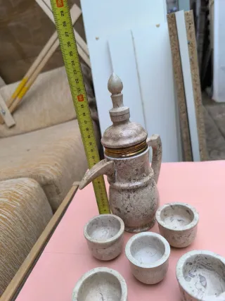 Juego café árabe/ turco piedra mármol