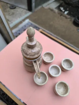 Juego café árabe/ turco piedra mármol