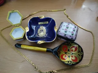 Lote Porcelana  Oro de Ley