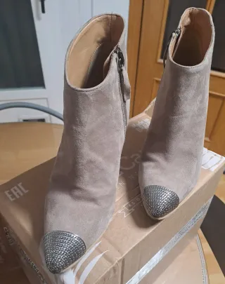 Botines Zara Beige Talla 38