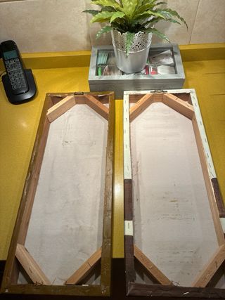 Cuadros decorativos madera y tela