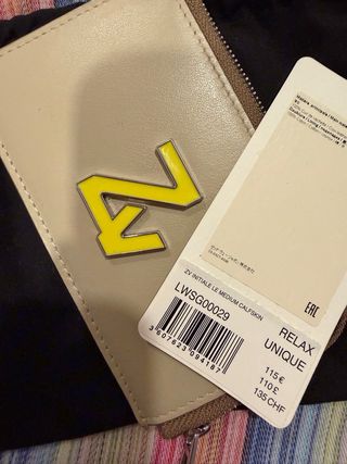 Porta-cartões Zadig & Voltaire bege