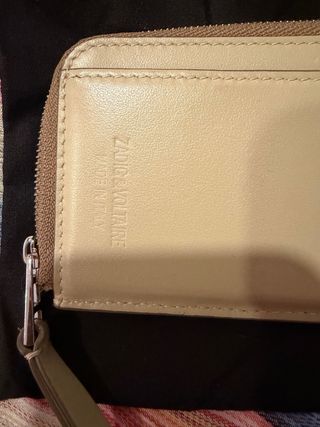 Porta-cartões Zadig & Voltaire bege