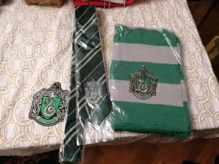 Bufanda, corbata y Parche Slytherin Harry Potter