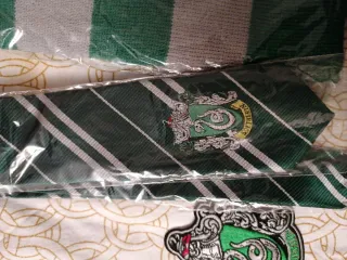 Bufanda, corbata y Parche Slytherin Harry Potter