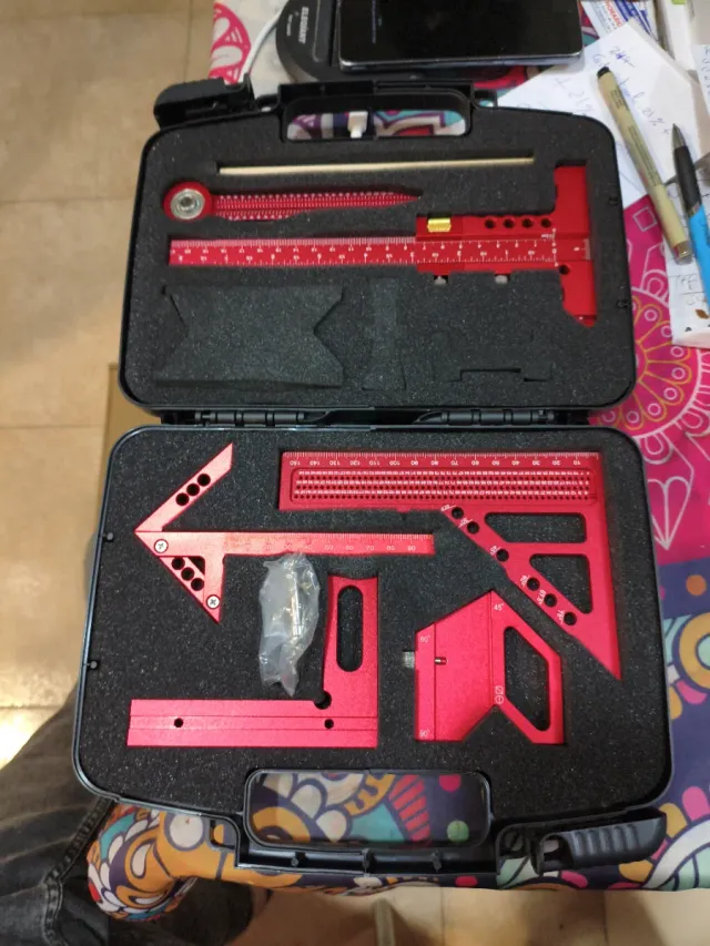 Set di strumenti per carpenteria Calibre Escuadras Carpintero