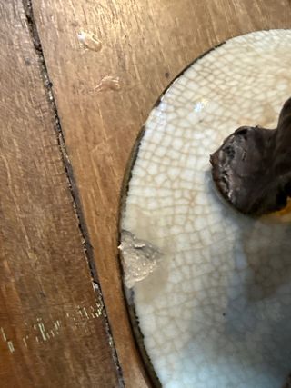 Jarrón Cerámica China S.XIX Pintado a Mano