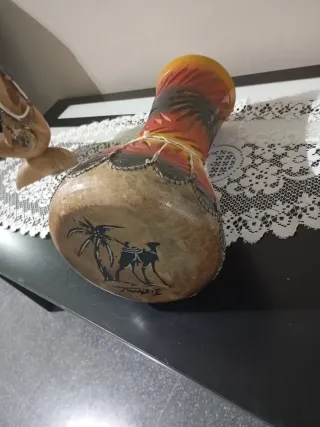 Tambor Timbal con diseño de camello y palmera