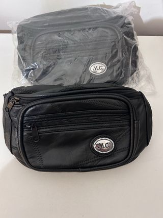 Riñonera Piel Caballero Negra MC