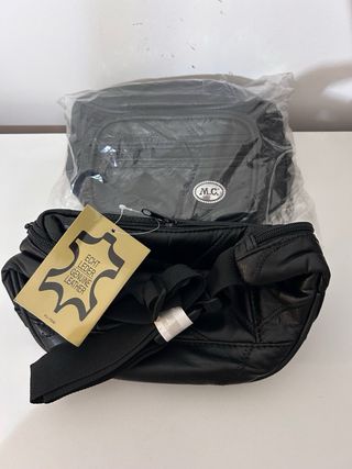 Riñonera Piel Caballero Negra MC